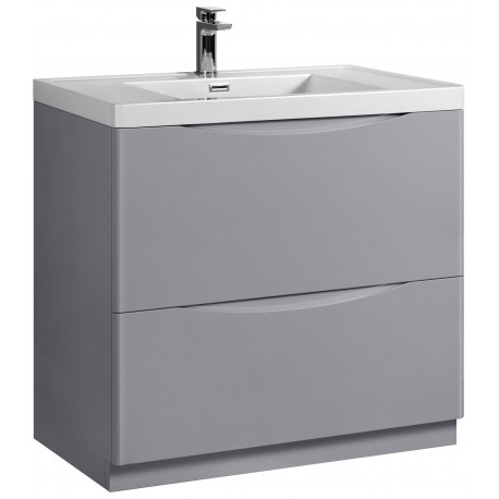 Tailored Naples Smile Tailored Grey 900mm Floorstanding Vanity Unit and Basin