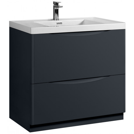 Tailored Naples Smile Shadow Grey 900mm Floorstanding Vanity Unit and Basin