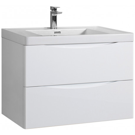 Tailored Naples Smile White 900mm Wall Hung Vanity and Basin