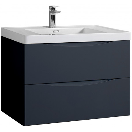 Tailored Naples Smile Shadow Grey 900mm Wall Hung Vanity Unit and Basin