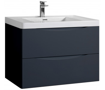 Tailored Naples Smile Shadow Grey 900mm Wall Hung Vanity Unit and Basin