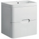 Tailored Venice White 600mm Wall Hung Rounded Two Drawer Vanity Unit