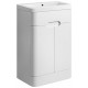Tailored Venice White 600mm Floorstanding Rounded Two Door Vanity Unit and Basin