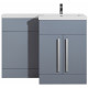 Tailored Sorrento Tailored Grey L Shape 1100mm Double Door Vanity Unit Set Right Hand