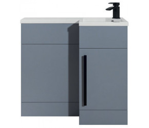 Tailored Verona Tailored Grey 900mm L Shape Single Door Vanity Unit Set Right Hand