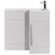 Tailored Verona White 900mm L Shape Single Door Vanity Unit Set Right Hand