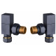 Tailored Anthracite Cubic Angled Radiator Valves