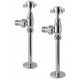 Eastbrook Chrome Traditional Angled Radiator Valves with Pipe Covers