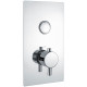 Eastbrook Round Concealed Thermostatic Single Push Button Shower Valve
