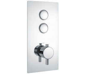 Eastbrook Round Concealed Thermostatic Double Push Button Shower Valve
