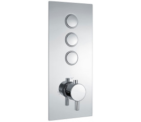 Eastbrook Round Concealed Thermostatic Triple Push Button Shower Valve