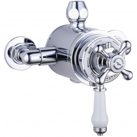 Tailored Tenby Chrome Traditional Concentric Thermostatic Exposed Shower Mixer Valve