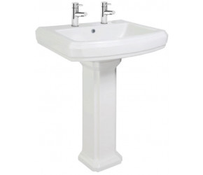 Tailored Tenby Traditional 2 Tap Hole Basin and Pedestal