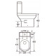 Tailored Florence Comfort Height Close Coupled Toilet with Seat