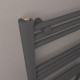 Eastbrook Wendover Straight Anthracite Towel Rail 600mm High x 400mm Wide