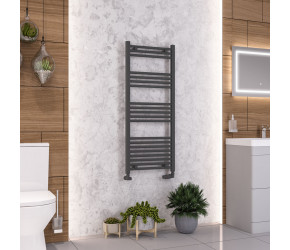Eastbrook Wendover Straight Anthracite Towel Rail 1200mm High x 500mm Wide