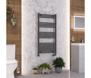 Eastbrook Wendover Straight Anthracite Towel Rail 1200mm High x 600mm Wide
