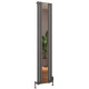 Eastbrook Tunstall Vertical Single Panel Matt Anthracite Mirror Designer Radiator 1800mm x 380mm