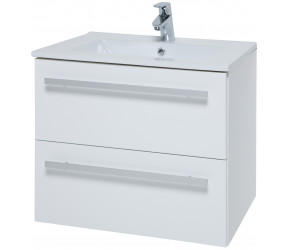 Kartell Purity 600mm White Wall Mounted Drawer Unit & Basin