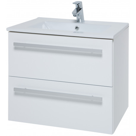 Kartell Purity 600mm White Wall Mounted Drawer Unit & Basin