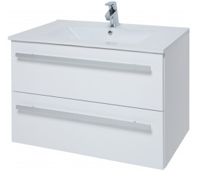 Kartell Purity 800mm White Wall Mounted Drawer Unit & Basin