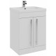 Kartell Purity White Floorstanding 2 Door Vanity Unit & Mid Depth Basin 600mm