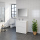 Kartell Arc White 800mm Floor Standing 2 Drawer Bathroom Vanity Unit and Basin
