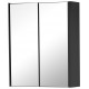 Kartell Arc Matt Graphite 500mm Bathroom Mirror Cabinet