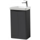 Kartell Arc Matt Graphite 500mm Floor Standing 2 Door Bathroom Vanity Unit and Basin