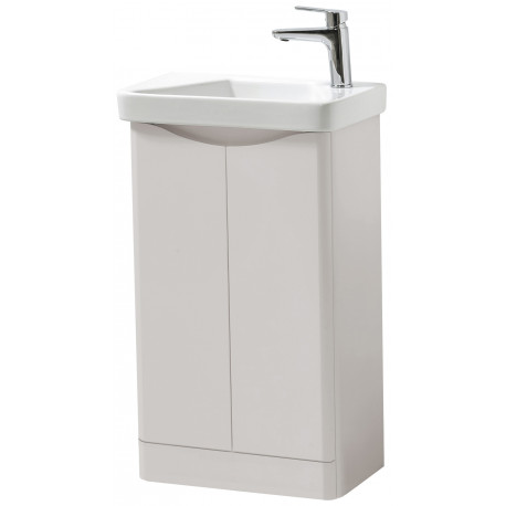 Kartell Arc Cashmere 500mm Floor Standing 2 Door Bathroom Vanity Unit and Basin