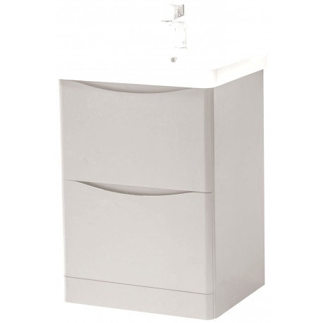 Kartell Arc Cashmere 600mm Floor Standing 2 Drawer Bathroom Vanity Unit and Basin