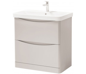 Kartell Arc Cashmere 800mm Floor Standing 2 Drawer Bathroom Vanity Unit and Basin
