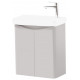 Kartell Arc Cashmere 500mm Wall Mounted 2 Door Bathroom Vanity Unit and Basin