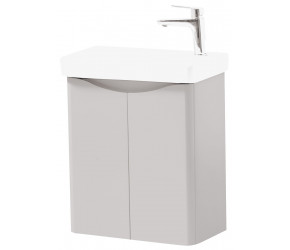 Kartell Arc Cashmere 500mm Wall Mounted 2 Door Bathroom Vanity Unit and Basin