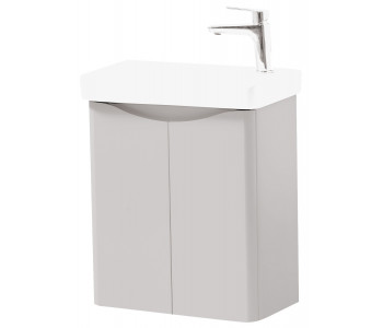 Kartell Arc Cashmere 500mm Wall Mounted 2 Door Bathroom Vanity Unit and Basin