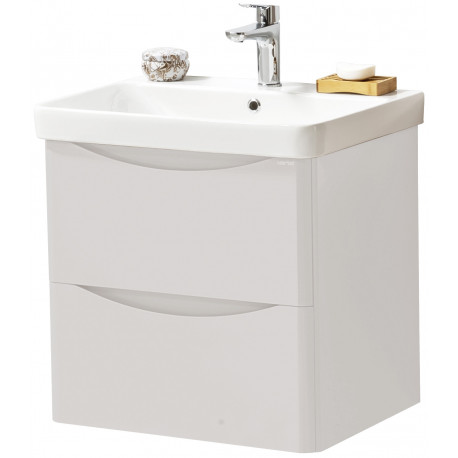 Kartell Arc Cashmere 600mm Wall Mounted 2 Drawer Bathroom Vanity Unit and Basin