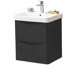 Kartell Arc Matt Graphite 500mm Wall Hung 2 Drawer Bathroom Vanity Unit and Basin