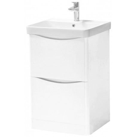 Kartell Arc White 500mm Floor Standing 2 Drawer Bathroom Vanity Unit ...