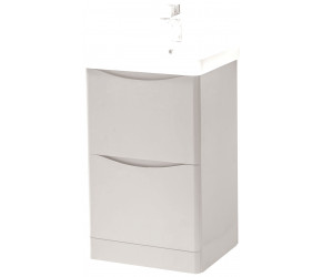 Kartell Arc Cashmere 500mm Floor Standing 2 Drawer Bathroom Vanity Unit and Basin