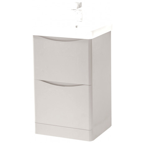 Kartell Arc Cashmere 500mm Floor Standing 2 Drawer Bathroom Vanity Unit and Basin