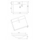 Kartell Purity Grey Gloss Wall Hung 2 Drawer Unit & Mid Depth Basin 600mm