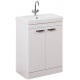 Kartell Options 500mm White Floor Standing 2 Door Unit & Ceramic Basin