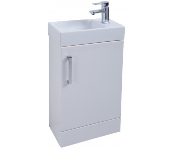 Kartell Liberty 450mm White Floor Standing Unit with Ceramic Basin