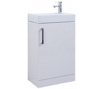 Kartell Liberty 550mm White Floor Standing Unit with Ceramic Basin
