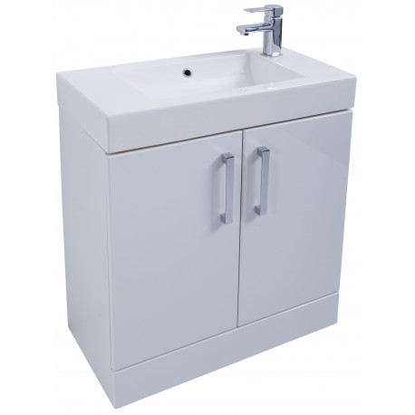 Kartell Liberty 700mm White Floor Standing Unit with Ceramic Basin