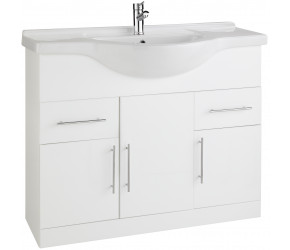 Kartell Encore 1050mm White Cabinet with Basin