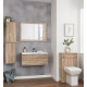 Kartell Kore Sonoma Oak 600mm Wall Hung Drawer Vanity Unit & Basin