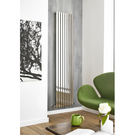 Kartell Florida Polished Stainless Steel Vertical Radiator 600mm x 590mm