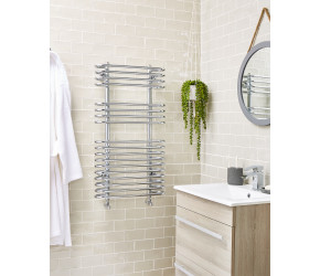 Kartell Oakland Chrome Designer Towel Rail 920mm x 500mm