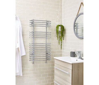 Kartell Oakland Chrome Designer Towel Rail 920mm x 500mm